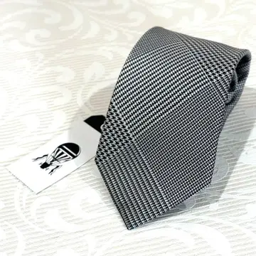 고타이리쿠 오대륙 WEAR BLACK 글렌체크 넥타이 실크