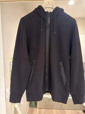 C.P. COMPANY 고글 집업 후드티 블랙 XXL 사이즈
