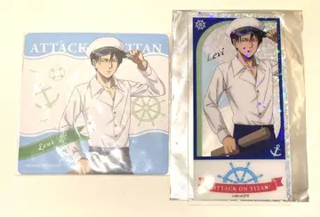 진격의 거인 리바이 마네키네코 코스터 홀로그램 클리어 카드