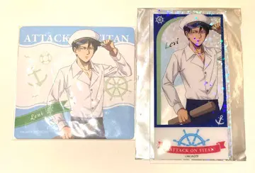 진격의 거인 리바이 마네키네코 코스터 홀로그램 클리어 카드