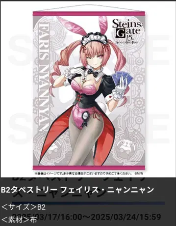 STEINS;GATE 진심 복권 B2 태피스트리 특전 페이리스 냥냥