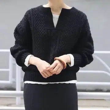 플라주 아란 숏 풀오버 블랙