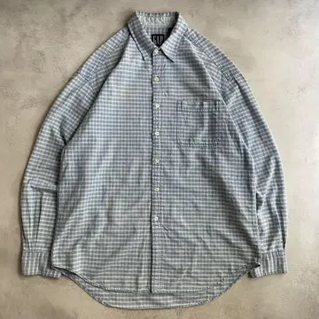 올드 갭 90s 체크 셔츠 블루 L GAP 갭 USA