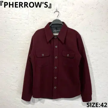 [ PHERROW'S ] CPO 셔츠 울 자켓 보르도 버건디 42