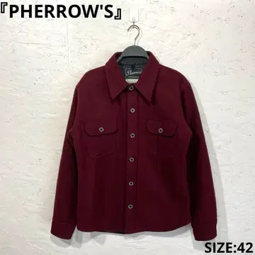 [ PHERROW'S ] CPO 셔츠 울 자켓 보르도 버건디 42
