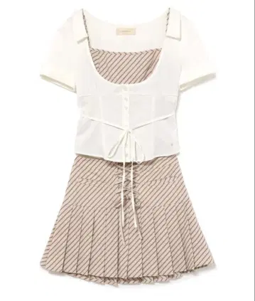 andmary Jad pleats set up beige