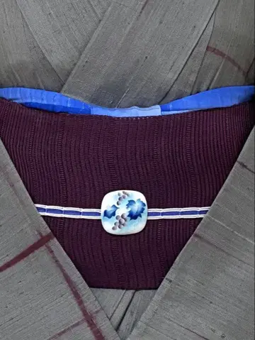 오비 고정 띠 칠보 세공 포도