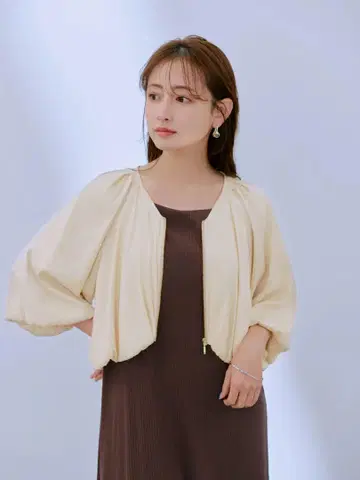 벌룬 디자인 블라우스 자켓