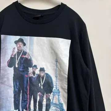 구제 의류 RUN DMC 롱T 블랙 M 프린트 남성용