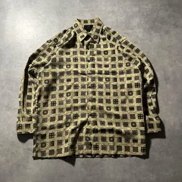 빈티지 올 패턴 베이지 일본풍 패턴 유럽풍 아트 패턴 셔츠