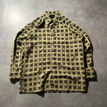 빈티지 올 패턴 베이지 일본풍 패턴 유럽풍 아트 패턴 셔츠