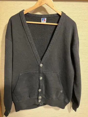 90s 러셀 가디건 블랙 usa XL