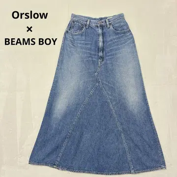 [컨디션 최상] orslow BEAMSBOY 별주 데님 롱 스커트