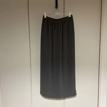 그레이 슬릿 롱 스커트