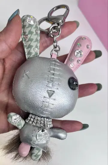 스와로브스키 Mathilde 백참 실버 토끼형 키링