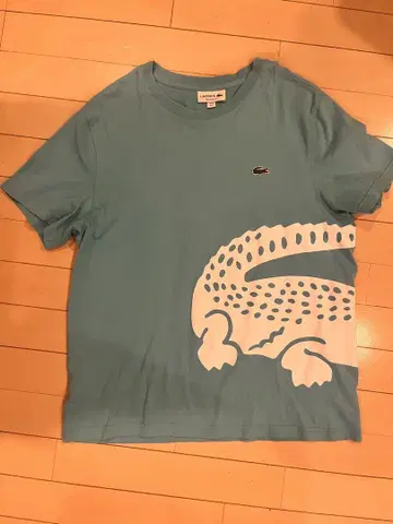 LACOSTE 쿨넥 t셔츠 스카이블루 크로코다일 프린트