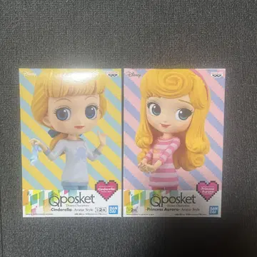 Qposket 신데렐라 & 오로라 공주 세트