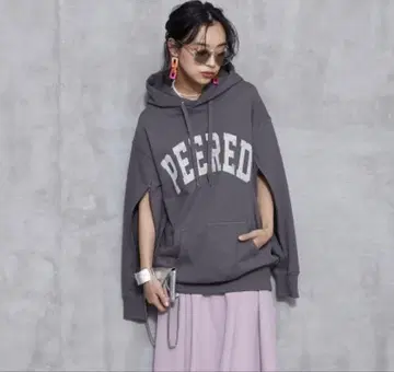 미사용 새상품 택 포함 GEVS 그레이 후드 부착 후드티