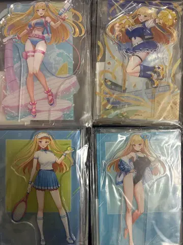 리나 벨 롤 미치하스 입체 아크릴 스탠드 4종 세트 dmm 스크래치