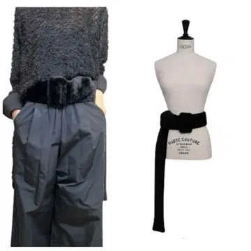 미사용 새상품 CHIEKO+ 퍼 벨트 fur tail belt