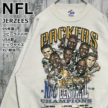 USA제 NFL 패커스 JERZEES 맨투맨 트레이닝복 XL 상당