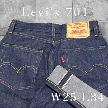 다크 네이비 Levi's 701 몬로 데님 셀비지 적귀 빅 E