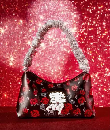 베티부프 핸드백 장미 무늬 BettyBoop 스타일리시 해외