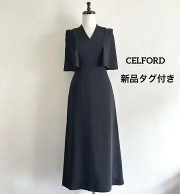 [ 택 포함 새상품 ] CELFORD 블랙 롱 원피스 포멀 결혼식