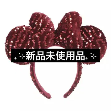 Disney 도쿄 디즈니랜드 머리띠 프리 미니 빨간색 스팽글