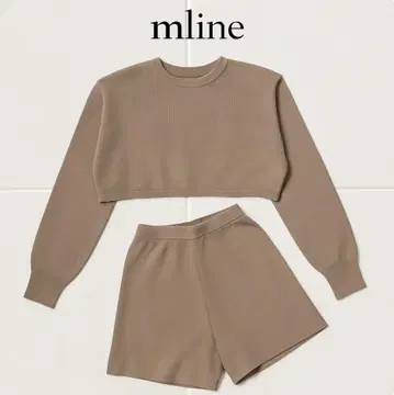 J1358@ mline 니트 셋업 상하의 세트 FREE 베이지