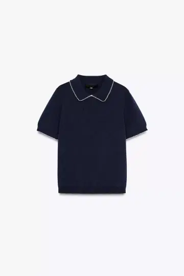 ZARA 파이핑 니트탑
