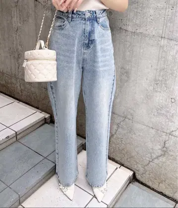 INGNI 오로라 큐빅 장식 데님 팬츠