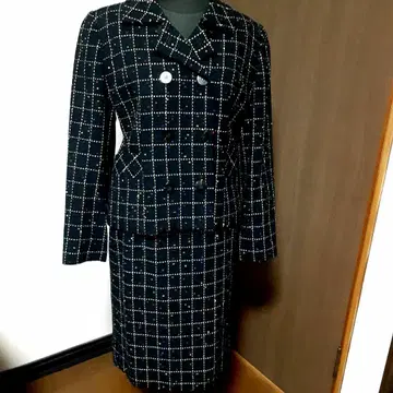 여성용 수트 라핀 자켓 스커트 멀티 컬러 블랙