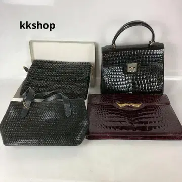 악어 엠보싱 핸드백 클러치백 4종 세트 여성용 브랜드