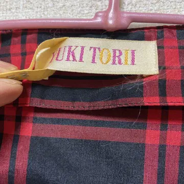 YUKI TORII 체크 무늬 긴팔 셔츠 사이즈 9