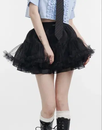 볼륨 튤 스커트 티어드 튤 빨간색 체크