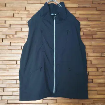 MIZUNO 미즈노 로고 집업 베스트 블랙 M 사이즈 얇은 소재