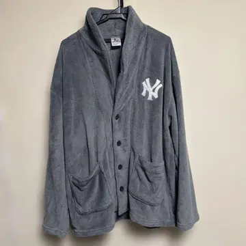 MLB 그레이 플리스 가디건 LL
