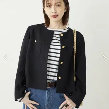 SHIPS 트위드라이크 크롭 자켓