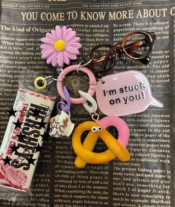 주렁주렁 키링 스트로베리 프레첼 딸기