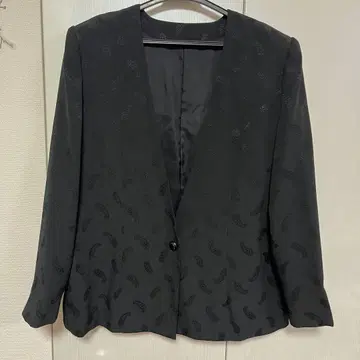 여성용 노카라 자켓 블랙 상의 새상품급 오더 제품 고급 원단