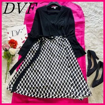 [새상품급] DIANEvonFURSTENBERG 무릎 기장 원피스 블랙