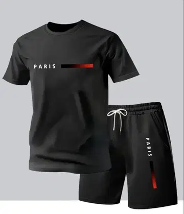 [ PARIS 로고 셋업 ] 반팔 셔츠&팬츠 룸웨어 파자마