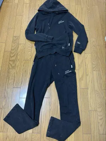 클라이미 맨투맨 셋업 CRIME 빈티지 가공 후드티
