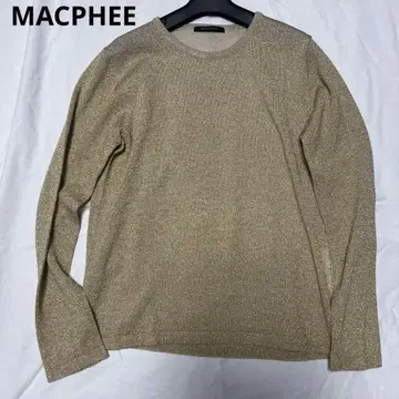 MACPHEE 골드 라메 믹스 긴팔 니트 M 사이즈 맥피