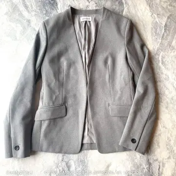 PLST S 사이즈 노카라 자켓 그레이