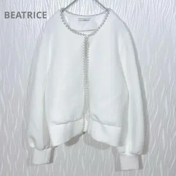 BEATRICE (베아트리스) 펄 비쥬 가디건 화이트 사이즈 38