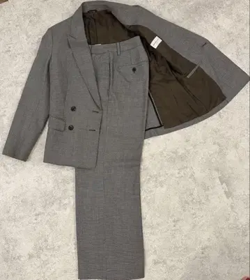THE SUIT COMPANY she 그레이 체크 더블 수트
