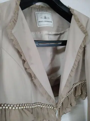 그레이스 콘티넨탈 펄 장식 볼레로 자켓 결혼식