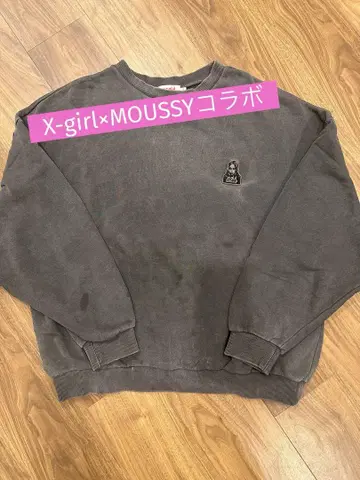 X-girl x MOUSSY 콜라보 맨투맨